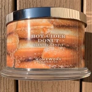 🆕HOT CIDER DONUT HARRY SLATKIN HOMEWORX 4 WICK 18oz CANDLE NWTS!